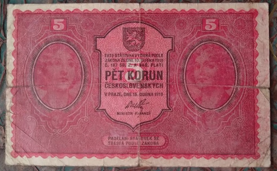 Predám 5 Kč 1919