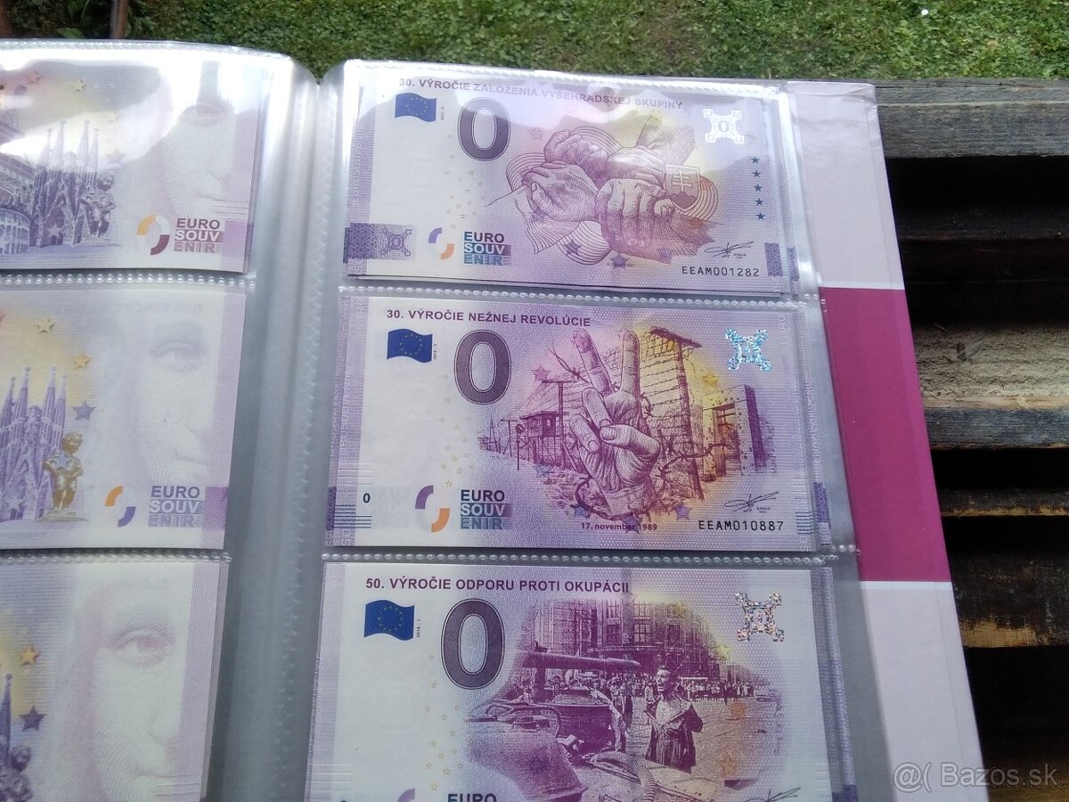 0 eur bankovky darček starožitnosti invest