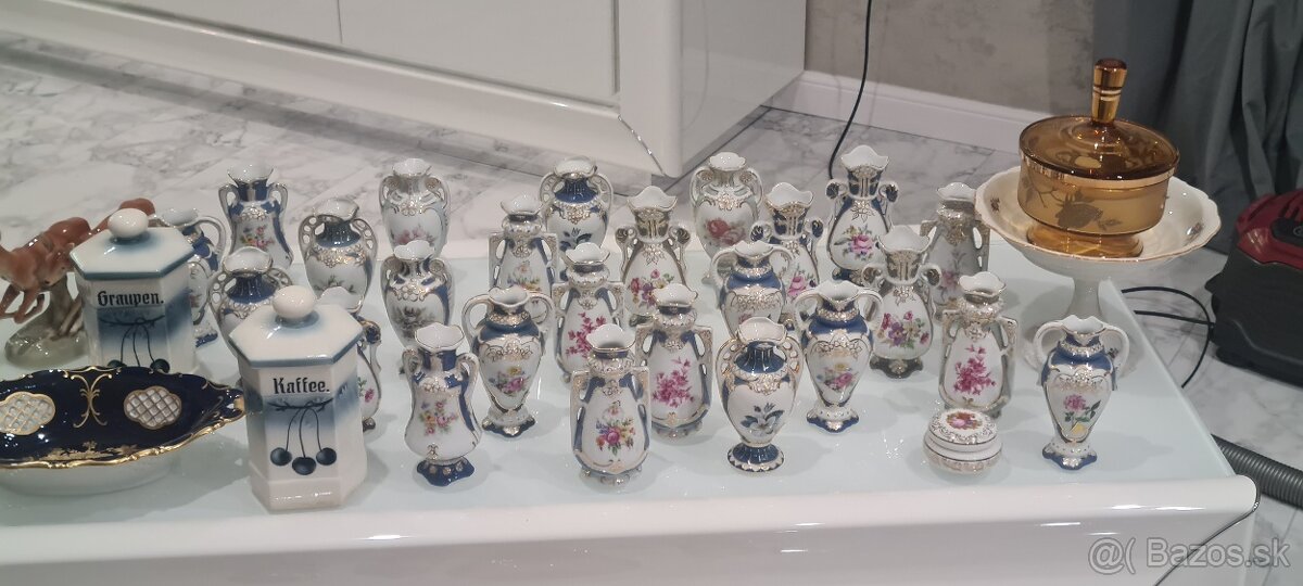 Royal dux+sklo+porcelán