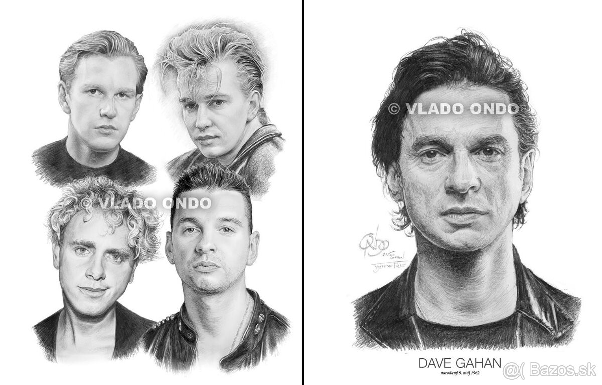 Depeche Mode - posterbook - unikátne kreslené portréty