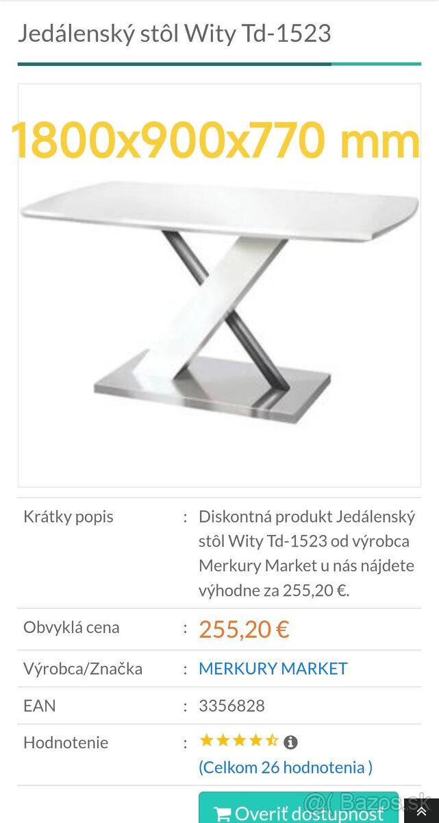Jedálenský stôl