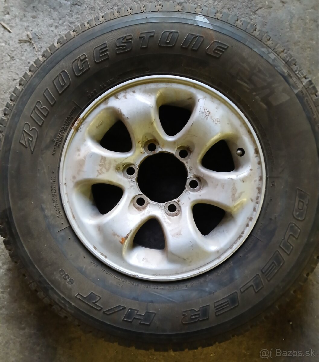 Elektrón 6x139,7 R15 + pneu Bridgestone