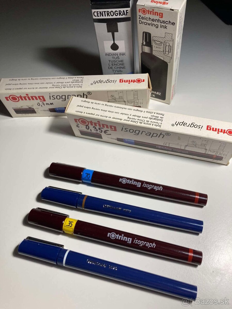 Rysovacie pierka Rotring a Centropen