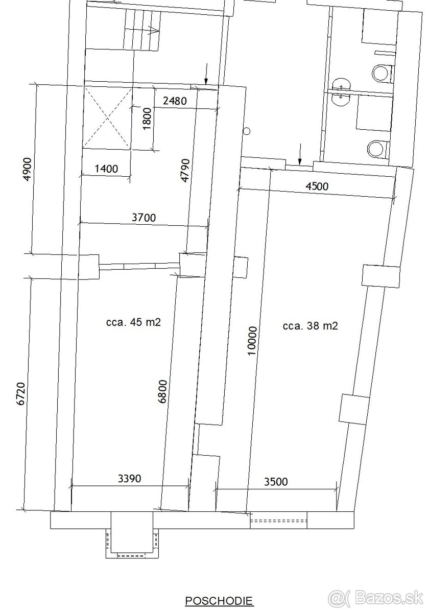 Obchodny priestor / kancelarie na namesti v Skalici