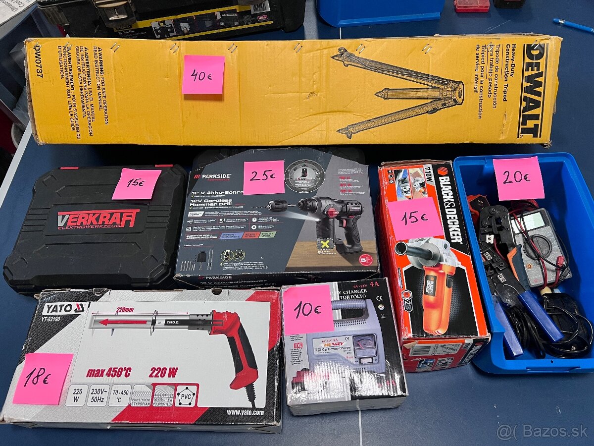 STATÍV, UŤAHOVAČKA, BRUSKA, AUTONABIJACKA, AKUVRTACKA