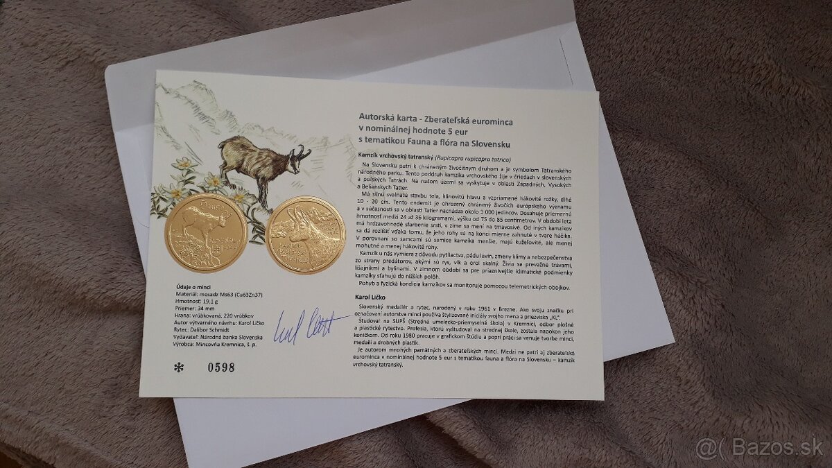 Autorska karta - fauna a flora - kamzik