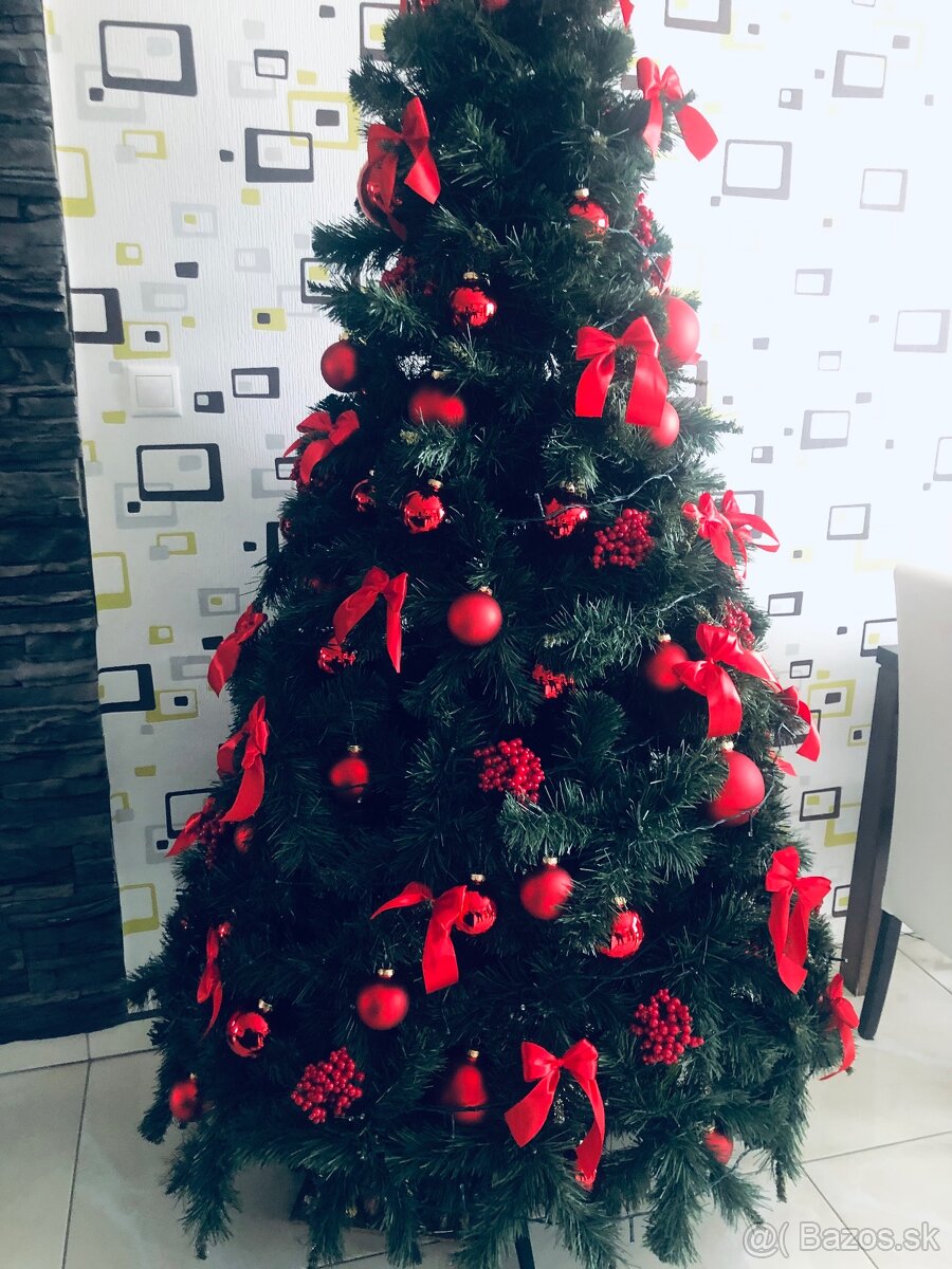 Vianočné červene sklenene gule