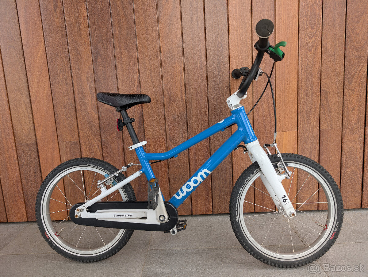 detský bicykel woom 3 (16") – Modrý (Sky Blue)