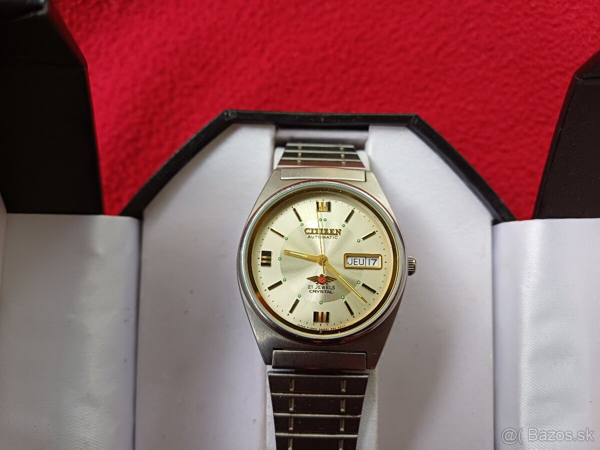 Hodinky CITIZEN automat-vintage-21 jewels crystal-pošta v ce