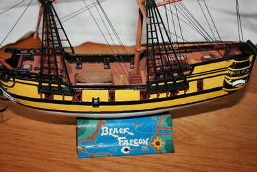 Model pirátskej lode Black Falcon