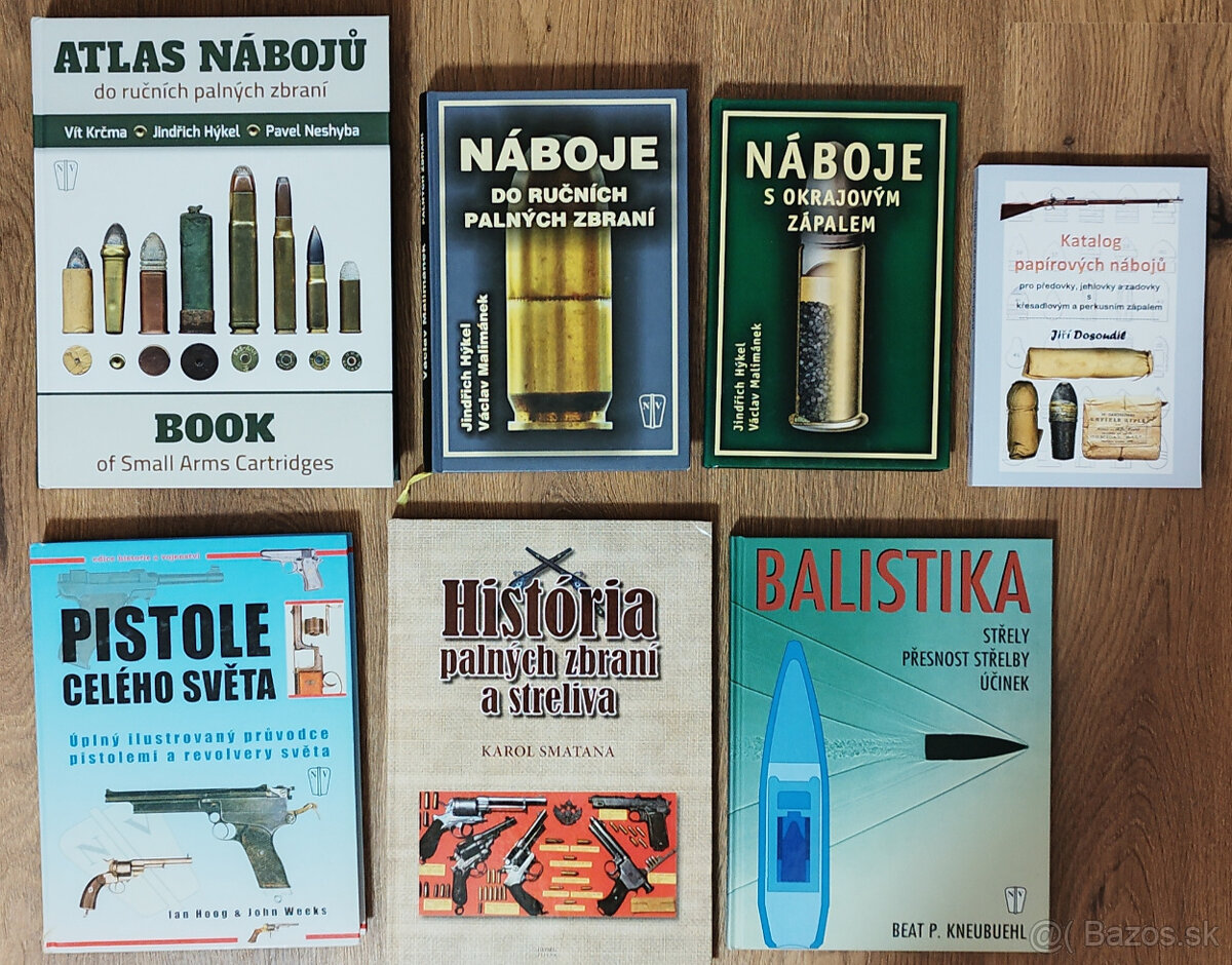 Knihy náboje, balistika, zbrane