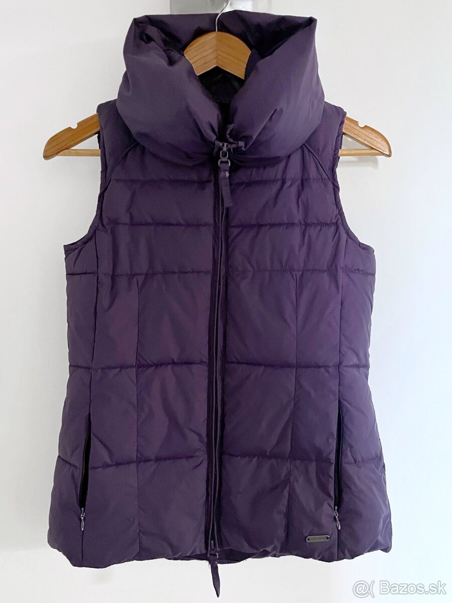 Volcano Fialová vatovaná páperová vesta XS 34