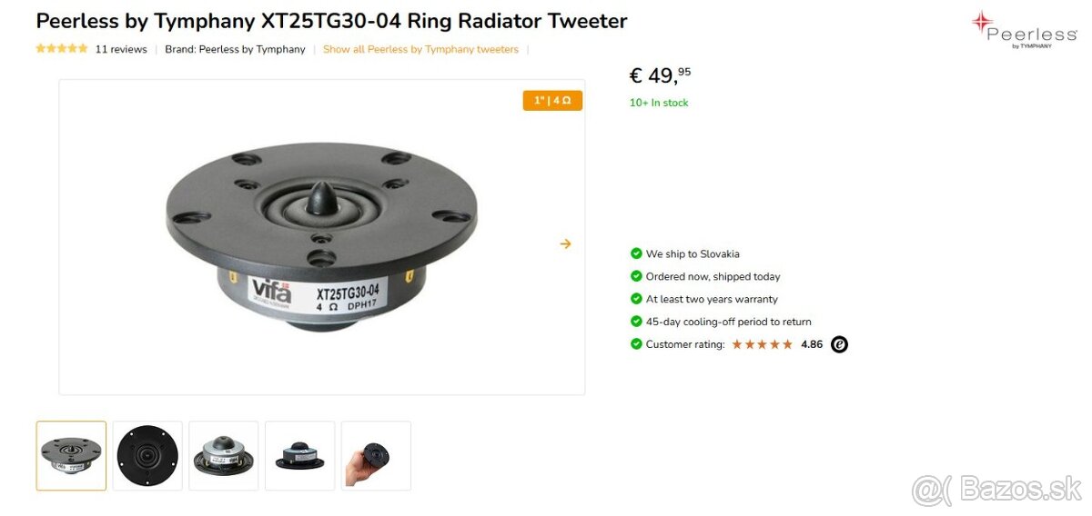 -- Predám výškové reproduktory  --