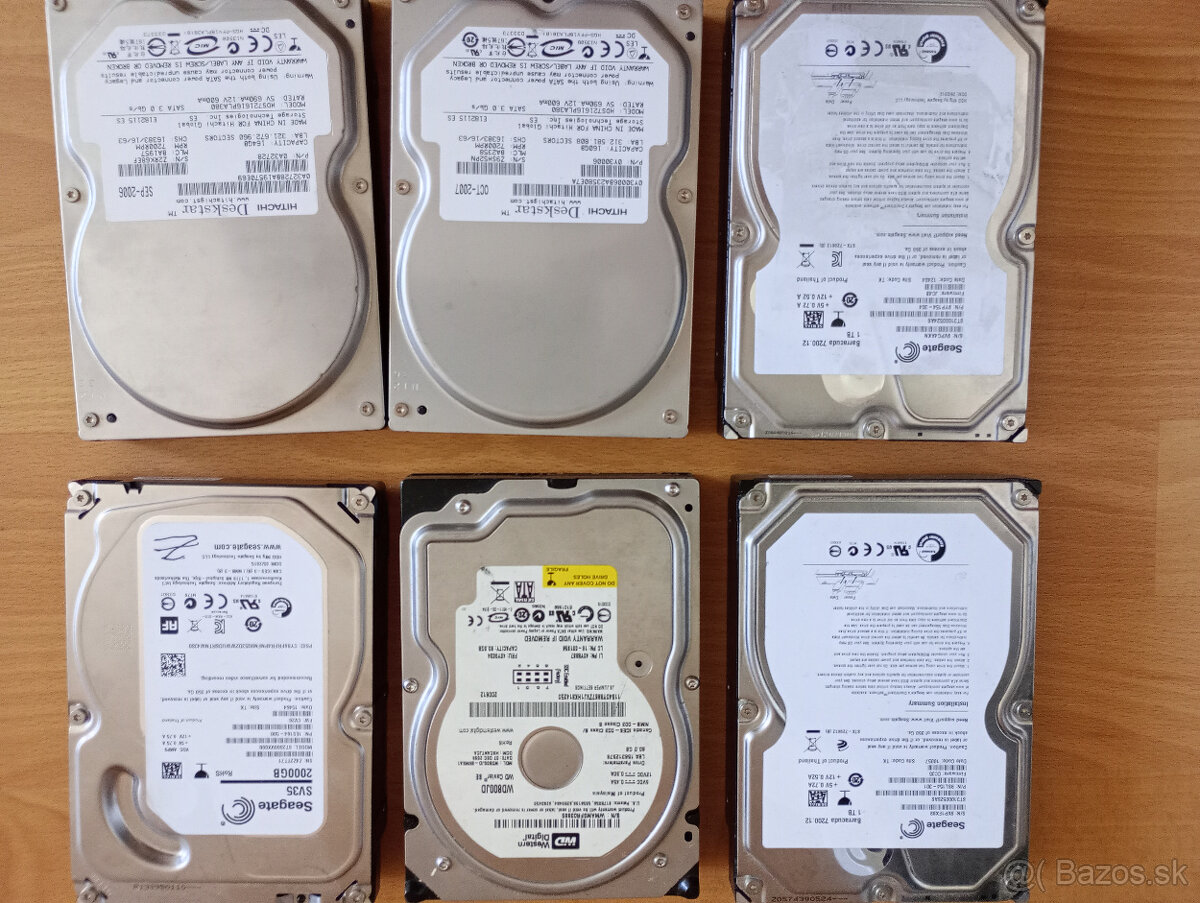 Predám HDD disky a OLD disky PATA, SATA, SCSI, CompactFlash