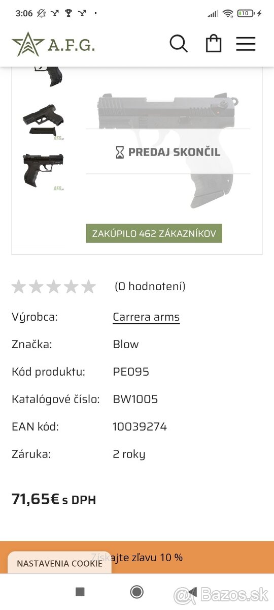 Plinova zbraň Blow tr 34