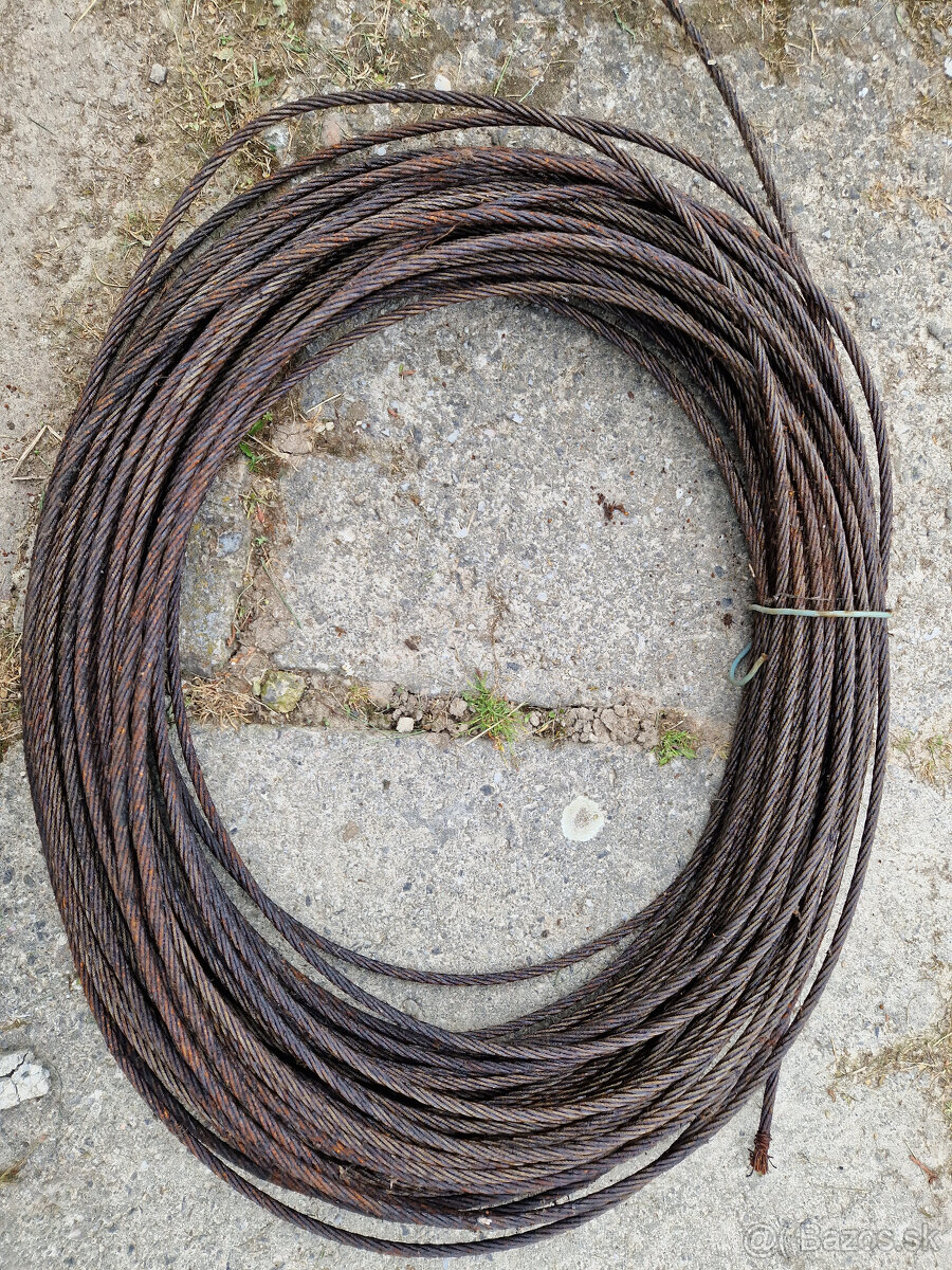 Oceľové lano 80m a hrúbky 10mm