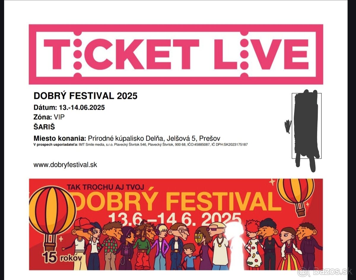 Predám/Vymením lístky na Dobrý Festival