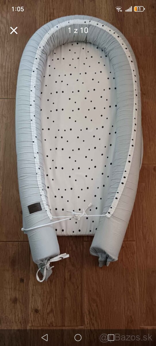 Hniezdo pre bábätká Sleepee Maxi svetlo šedá 90x40cm