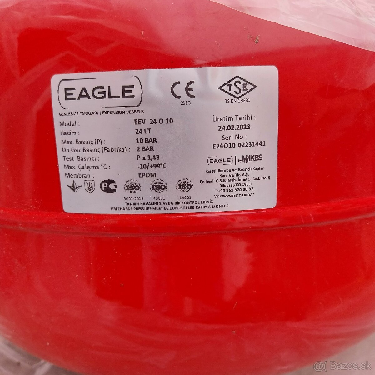 Expanzna nadoba nova 24l 10 barov