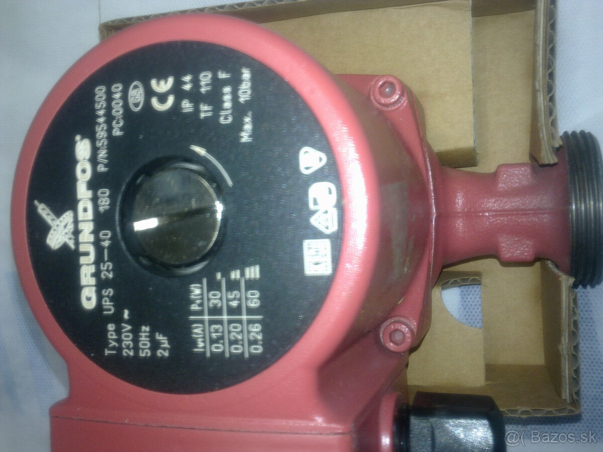 Grundfos na obeh Vykurovacej vody