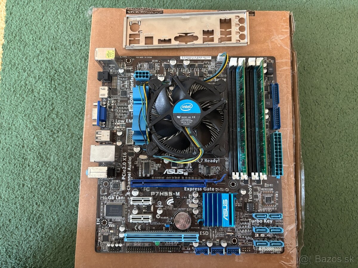 Predám set  i3 530, 4GB DDR3 1333MHz, Asus P7H55-M