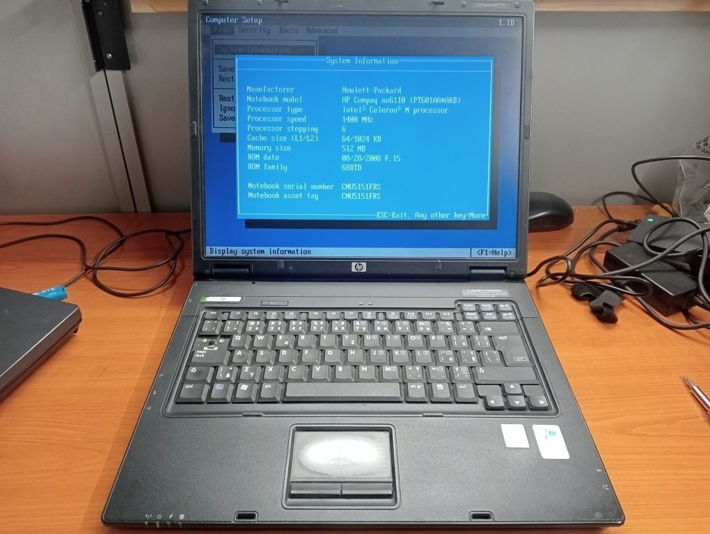 predám notebook HP COMPAQ NX6110.