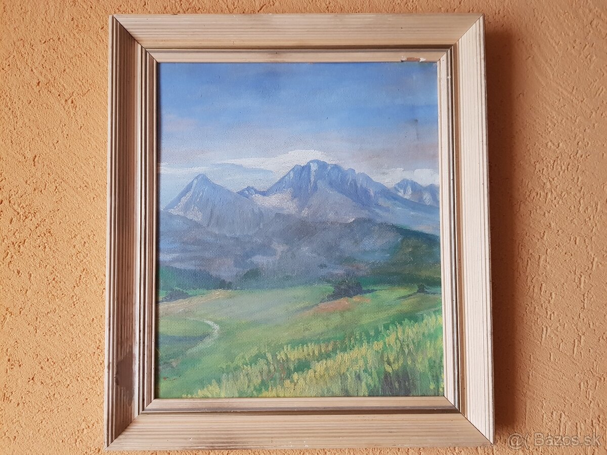 Predám olejomaľbu na sololite hory