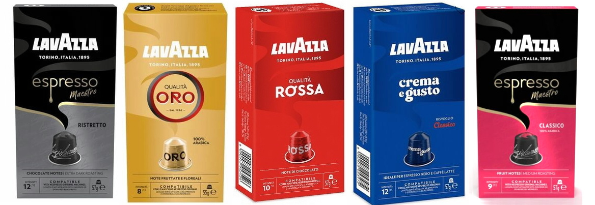 Kávové kapsuly Lavazza, Davidoff, Lor