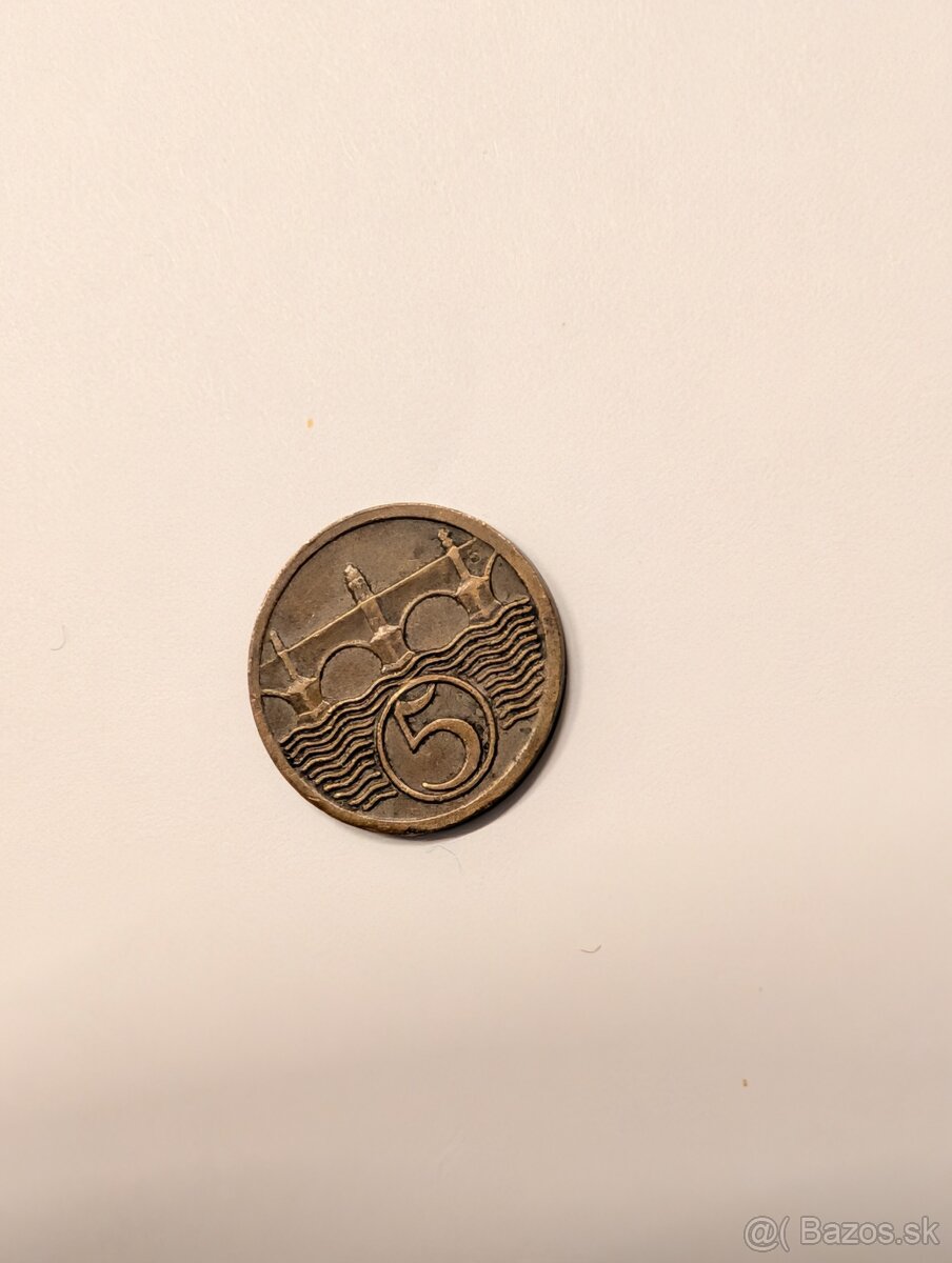 Predám mincu Československa 5 Halier rok 1926