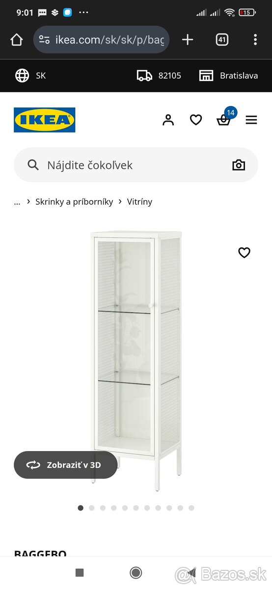 Vitrína IKEA na predaj