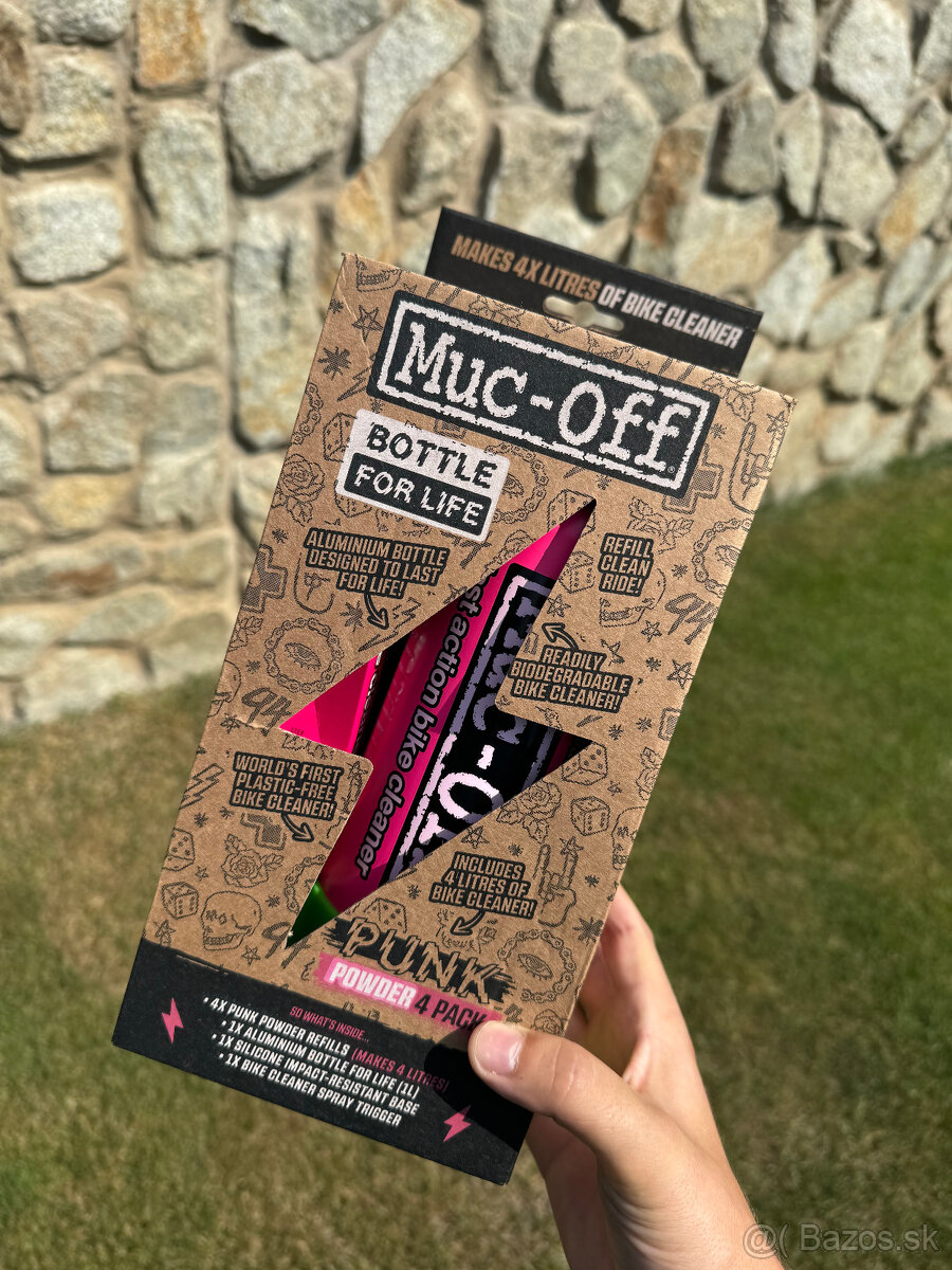Čistiaca sada Muc-Off Bottle for Life + 4x Punk Powder