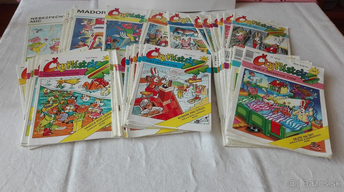 Čtyřlístek - 46 ks - z let 1989 - 1997 - cena je celkem
