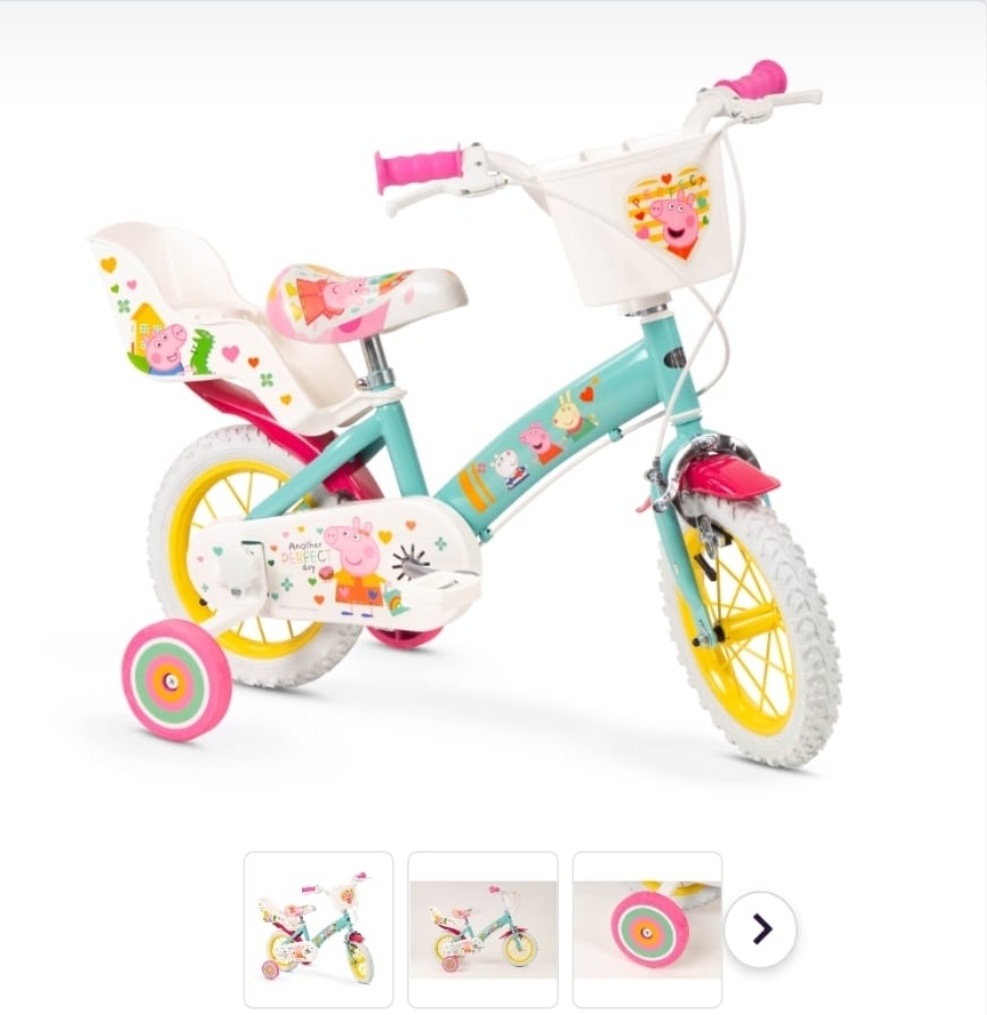 Detský bicykel 12" Prasiatko Peppa