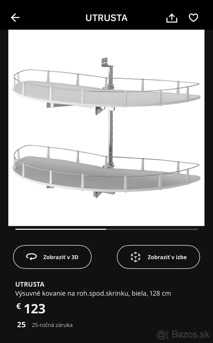 Výsuvný úložný systém Ikea Utrusta