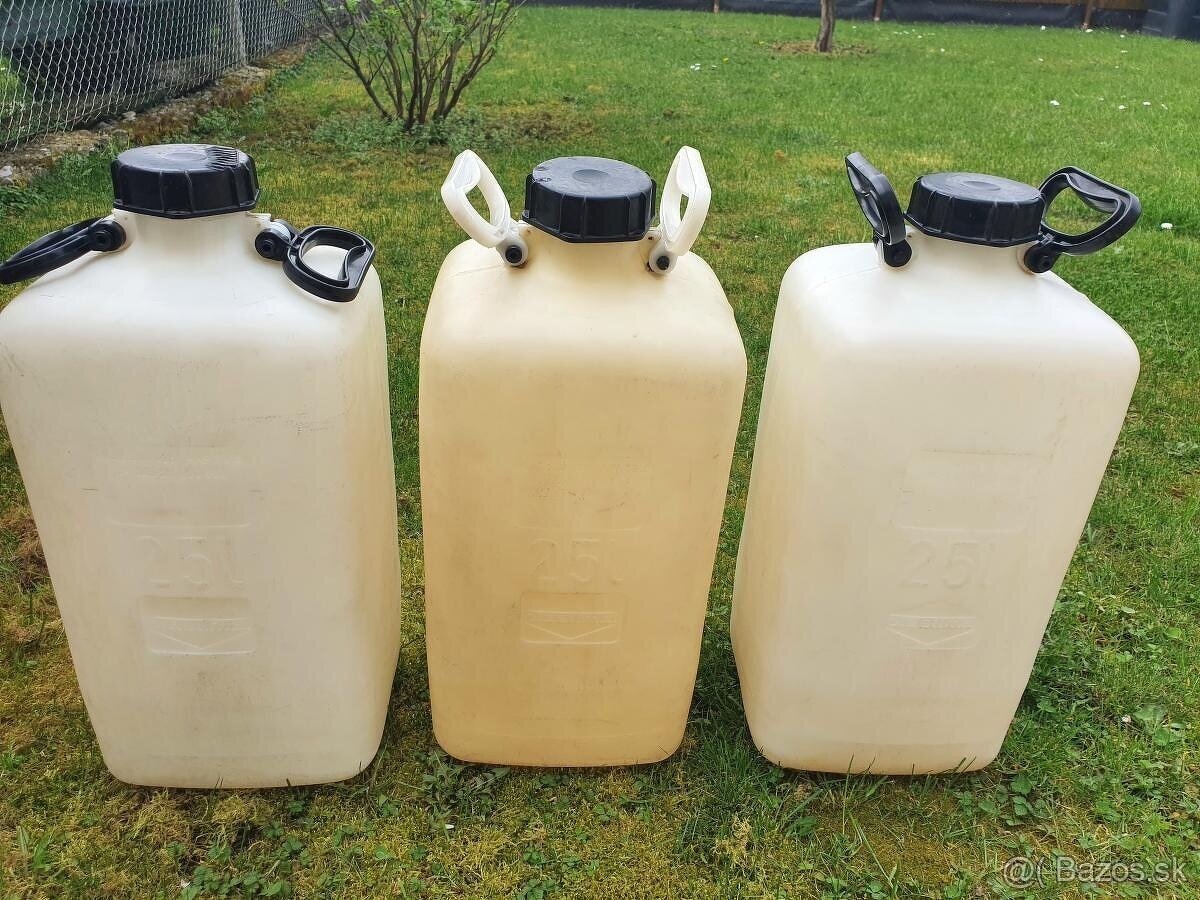 Kanister, bandaska 3x 25 l, 2x 10