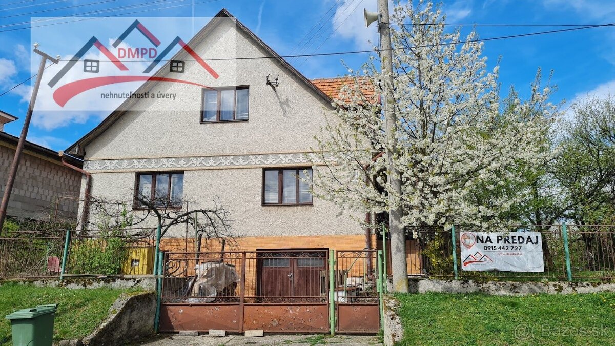 Ponúkame Vám na predaj rodinný dom v obci Nitrianske Rudno.