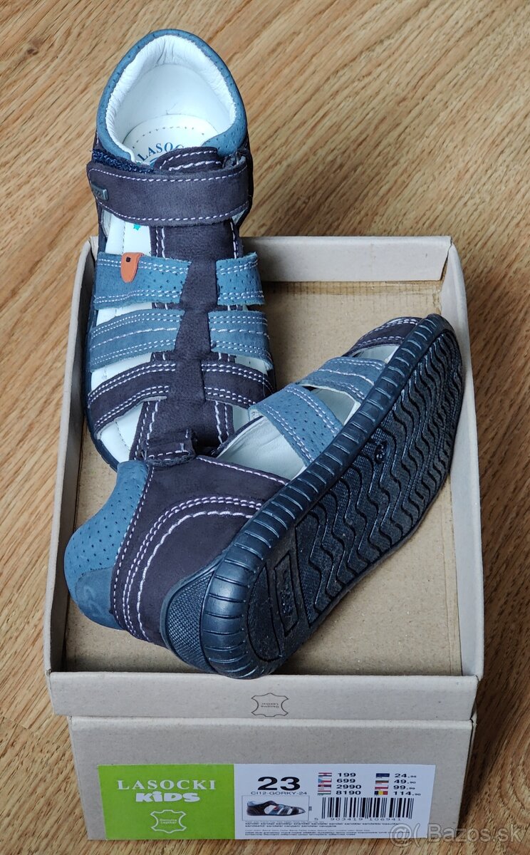 Lasocki sandálky celokožené veľkosť 23