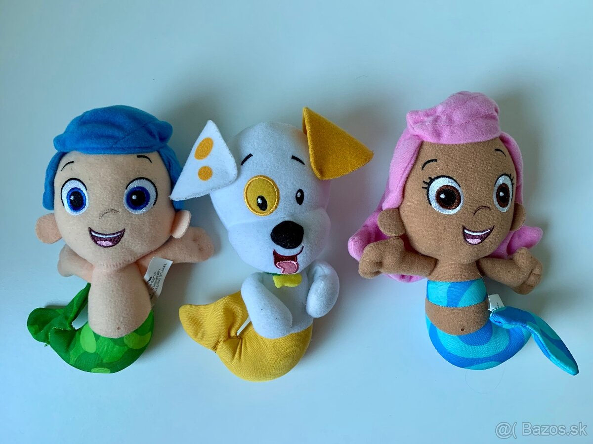 Plyšové hračky - postavičky zo seriálu Bubble Guppies