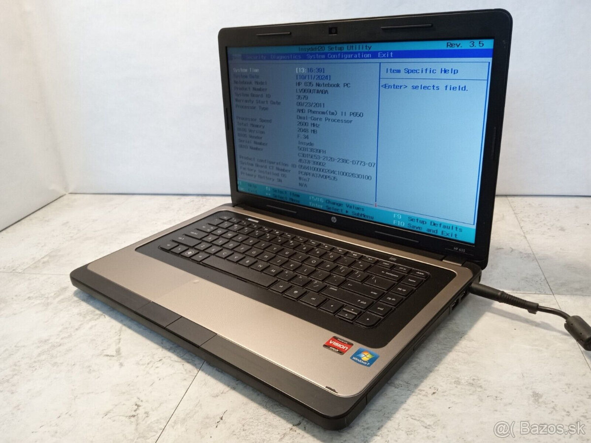 Notebook HP 635 Athlon P630 4GB 500GB