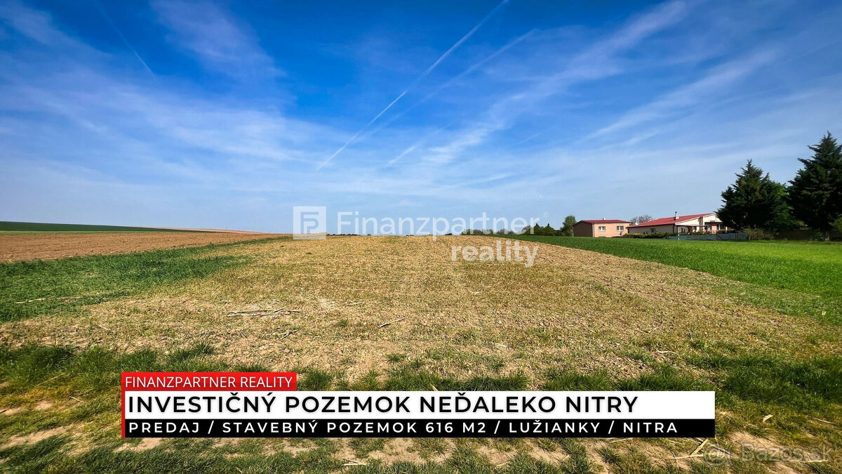 Stavebný pozemok 616 m², Lužianky, Nitra