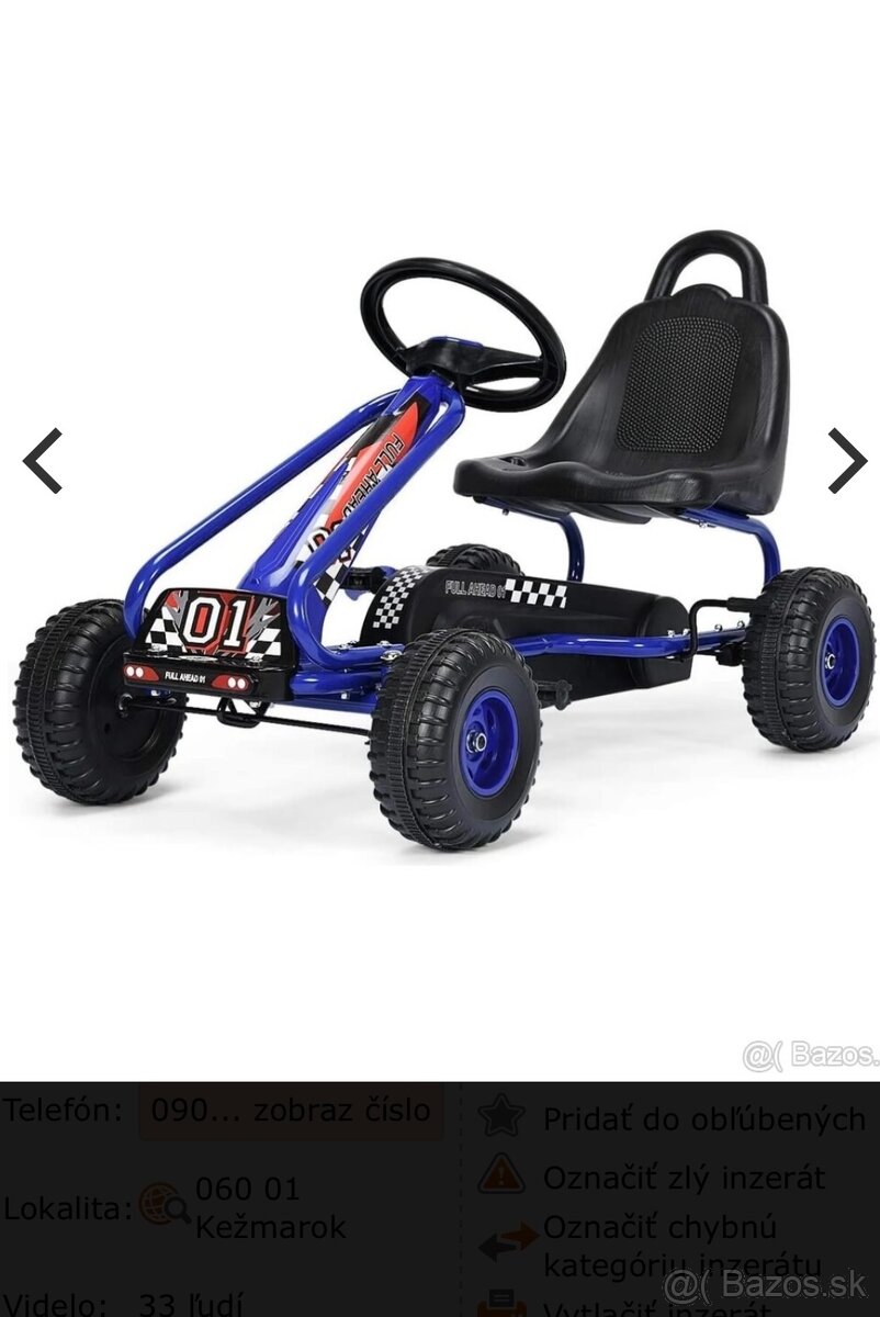 Motokára s ručnou brzdou