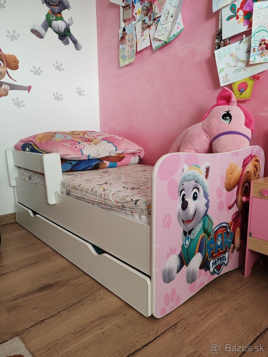 Detská posteľ Labkova patrola 160x90