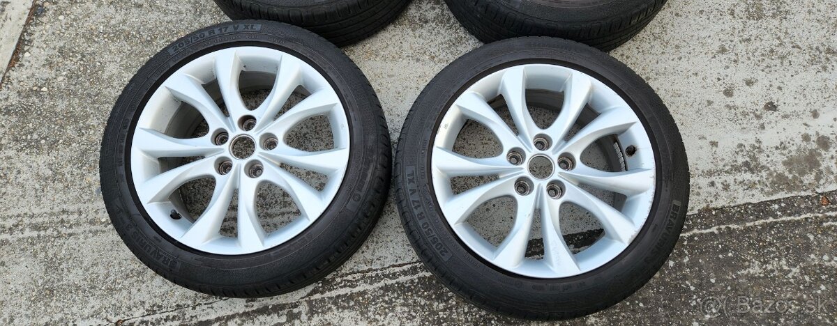 disky Mazda 5x114,3, Pneu LETNE 205/50 R17 Barum