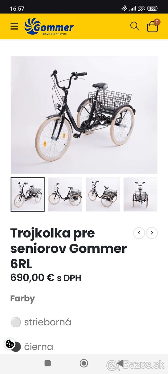 Trojkolka pre seniorov / dôchodcov/ ZŤP