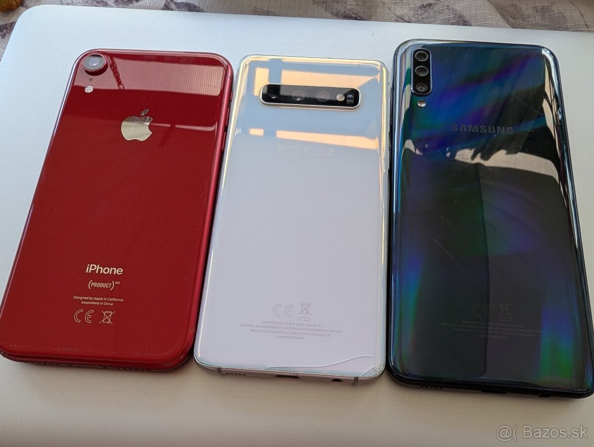 Iphone XR + Samsung S10 + Samsung A50