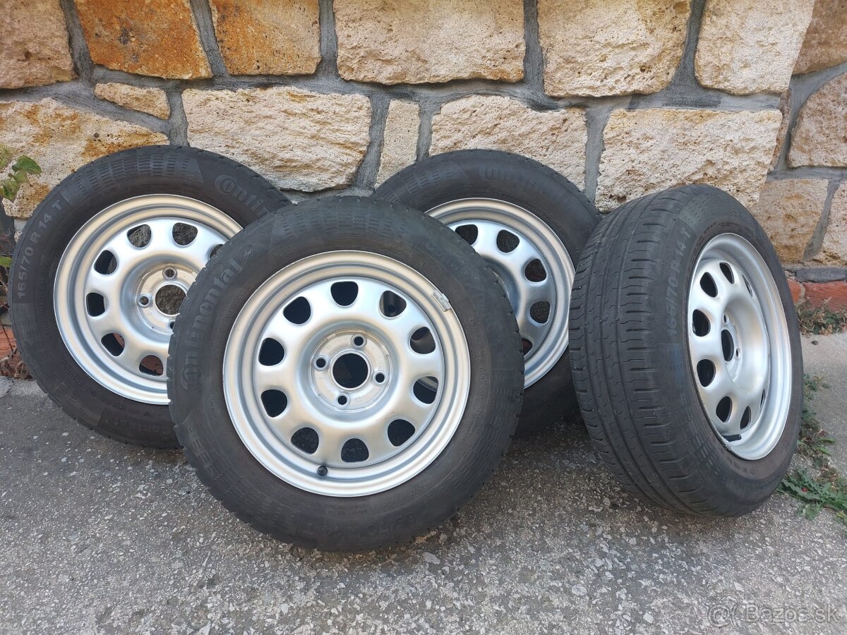 Disk 6,0Jx14" H2 OE 1H0601025P + pneu Continental 165/70R14
