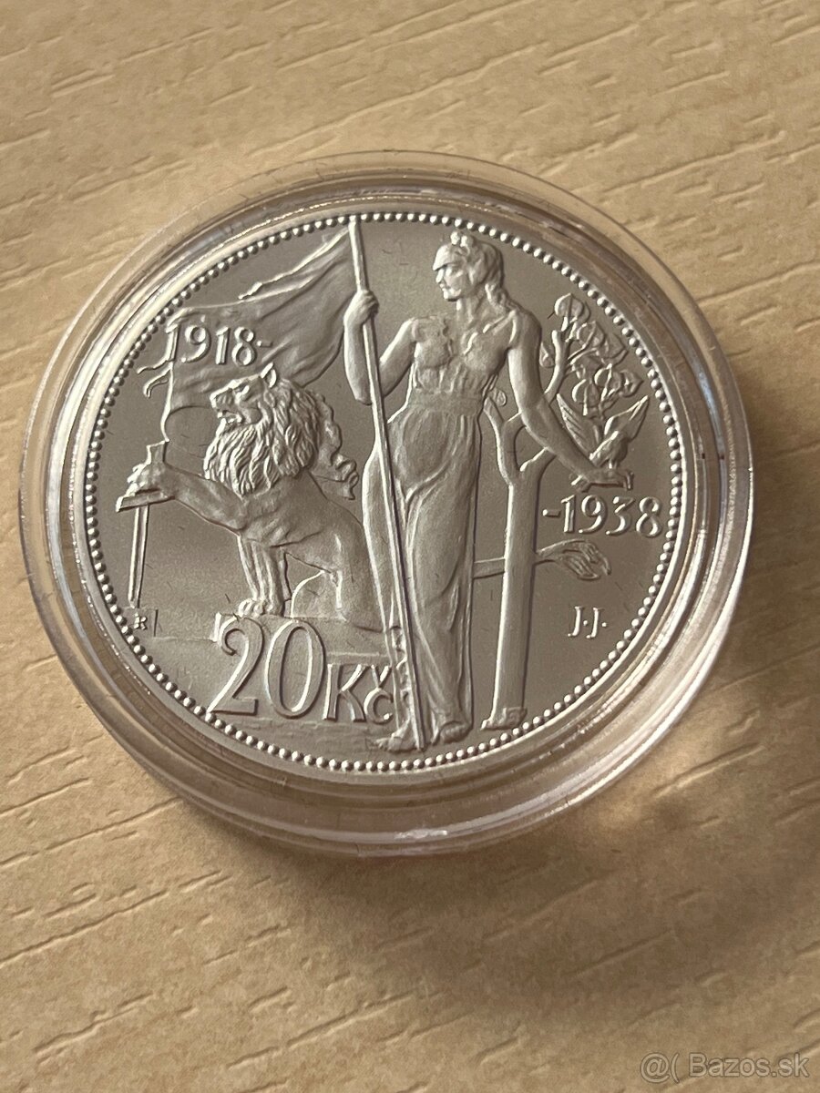 20 Kč 1938 - zkušebni ražba- nerealizovaná ražba