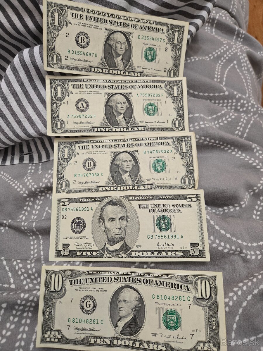 Predám staré dolárove bankovky