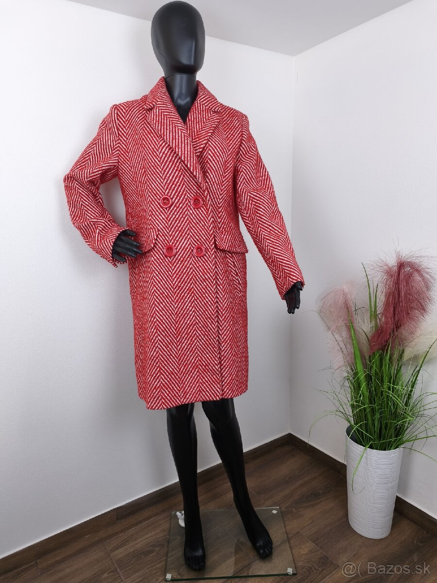 Dámsky kabát červený