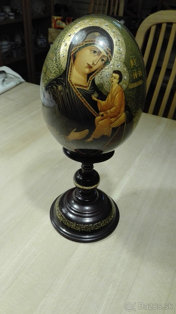 Malované, lakované, dřevěné vajíčko - passion egg